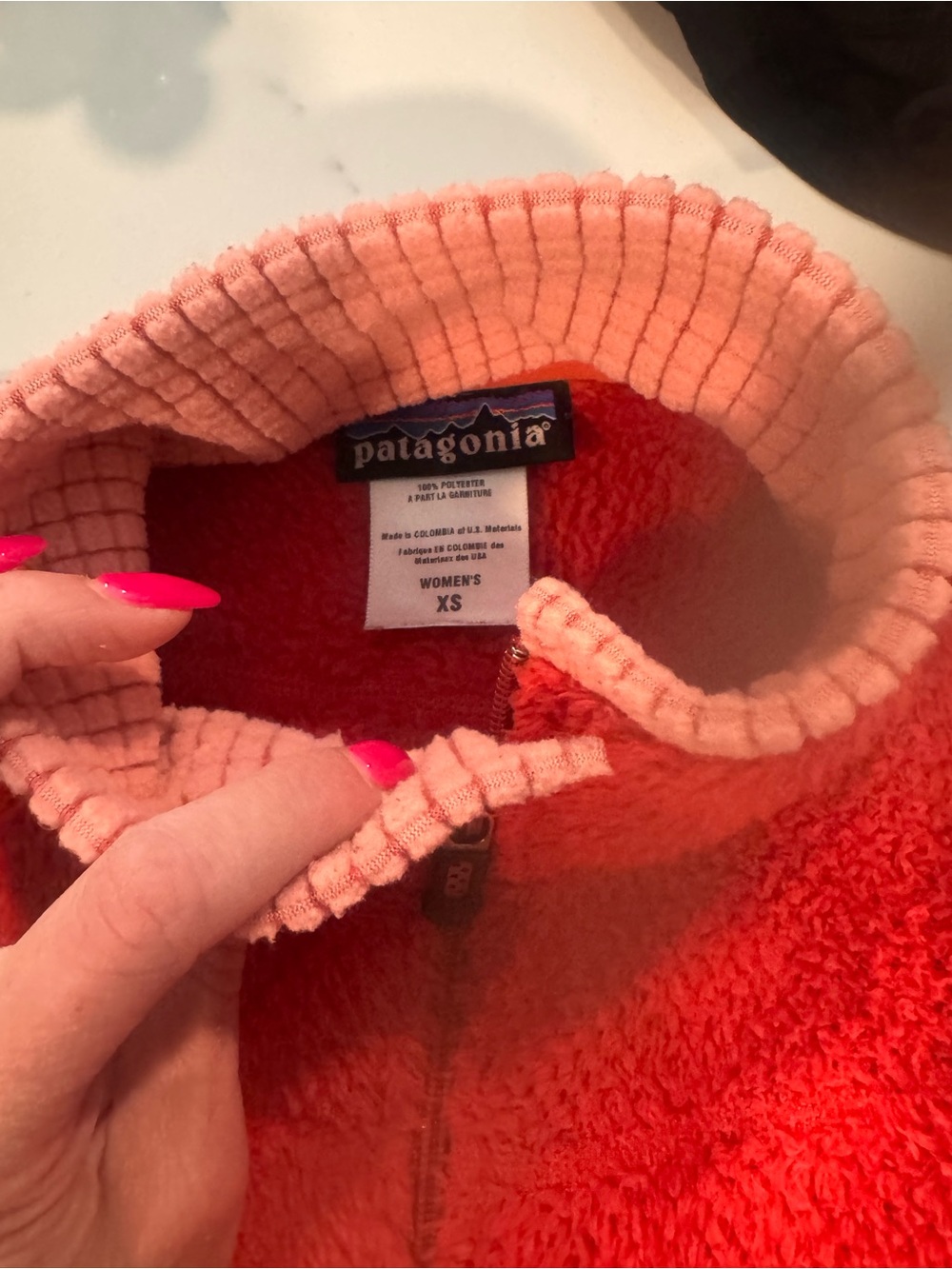 Patagonia Women's Fleece Vest - Coral and Peach
